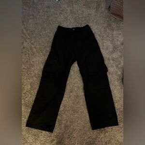 Black cargo jeans